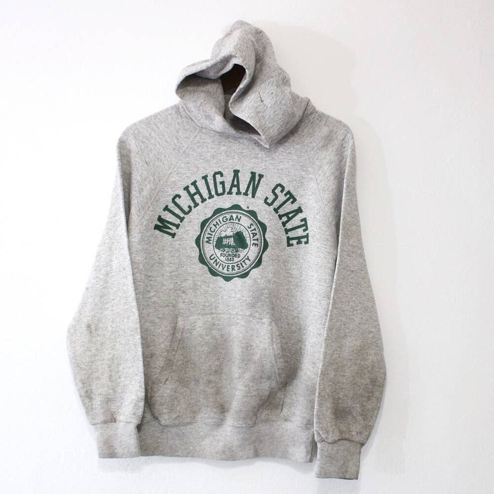 Vintage Michigan State Spartans Hooded Sweatshirt Large